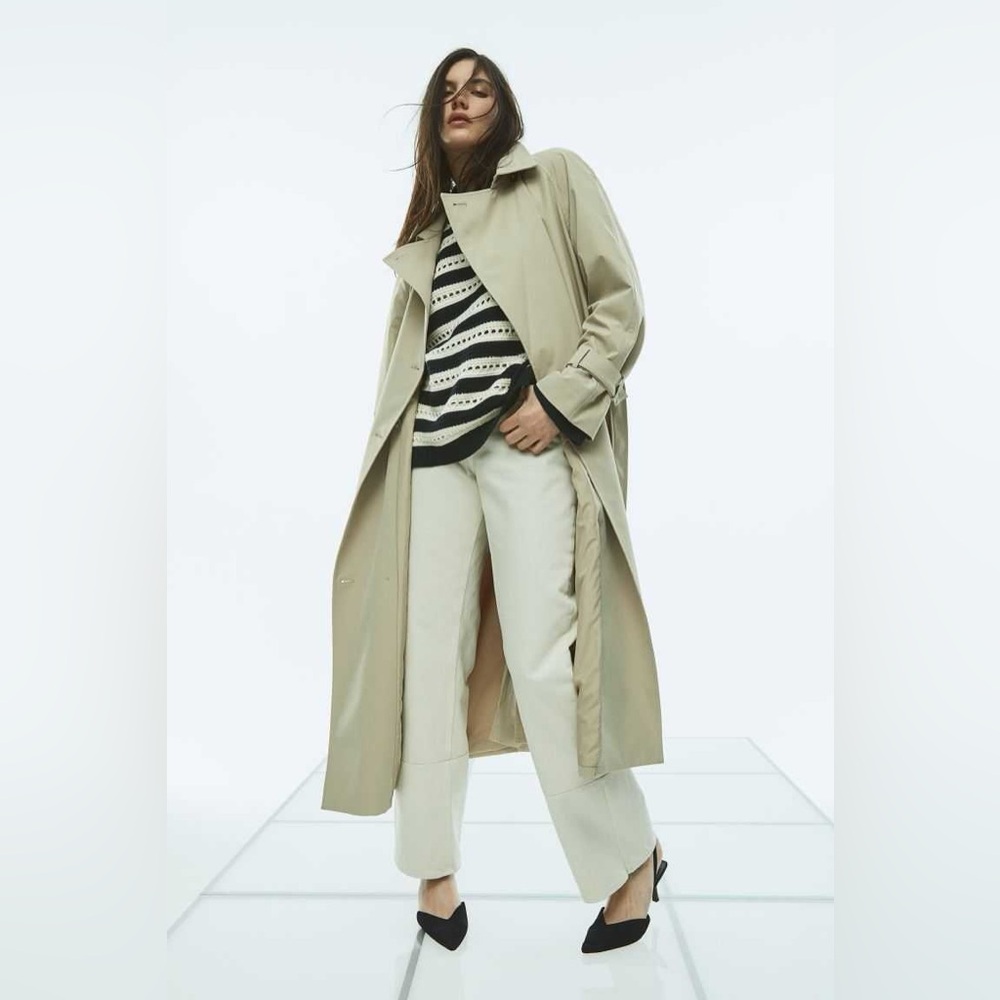 H&M Doubled Breasted Trench Coat NWOT/ Size S